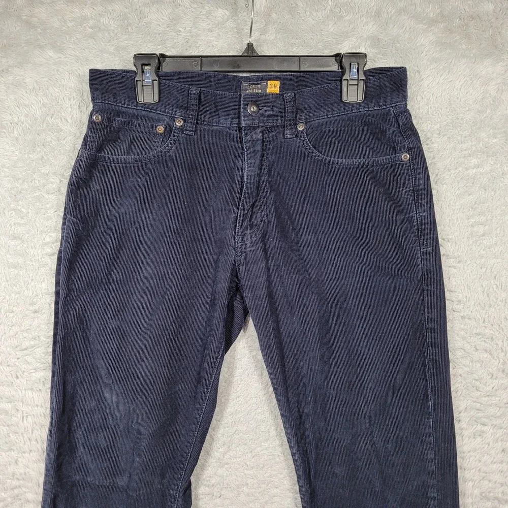 J.Crew 484 Slim Mens 30x30 Navy‎ Blue Corduroy Pants